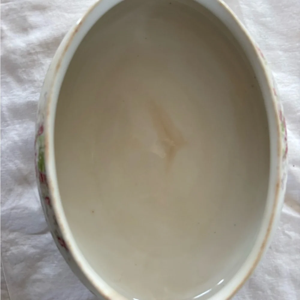 Cabbage rose castle countryside Niagara Homer Laughlin WV casserole‎ dish
